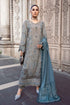 IZ-775 Luxury Embroidered Dhanak Stuff 3Pec Suit With Fully Embroidered Dhanak Shawl.