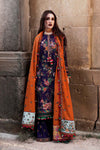 AJ-680 Luxury Embroidered Dhanak Stuff 3Pec Suit With Fully Embroidered Dhanak Shawl.